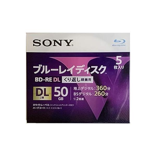 ブルーレイディスクBD-RE2倍速2層 5枚 5BNE2VLPS2。
