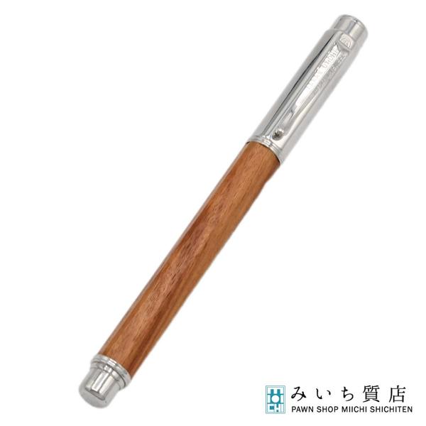 【美品】カランダッシュ 万年筆 質屋 CARAN dACHE カランダッシュ K18 750 万年筆 F ウッド×メタル