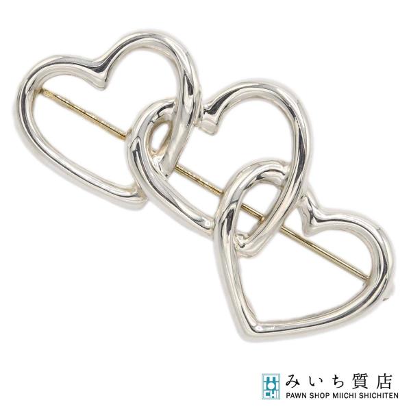 質屋 TIFFANY&Co. ティファニー ブローチ トリプルハート 925 シルバー