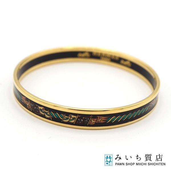 質屋 HERMES エルメス エマイユPM 七宝焼き ブレスレット バングル