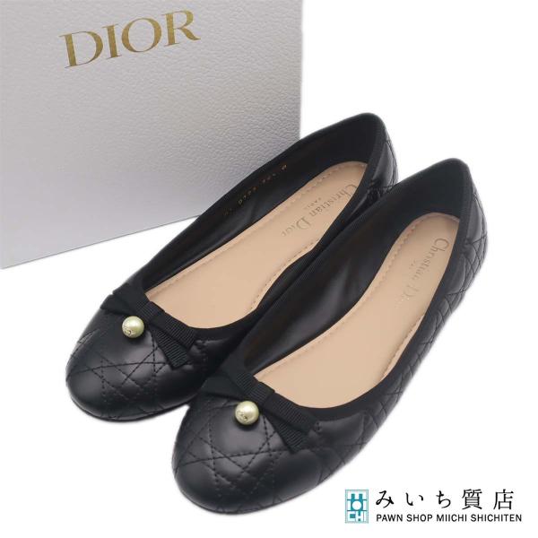 質屋 Christian Dior ディオール バレエシューズ パンプス 38 1/2 約