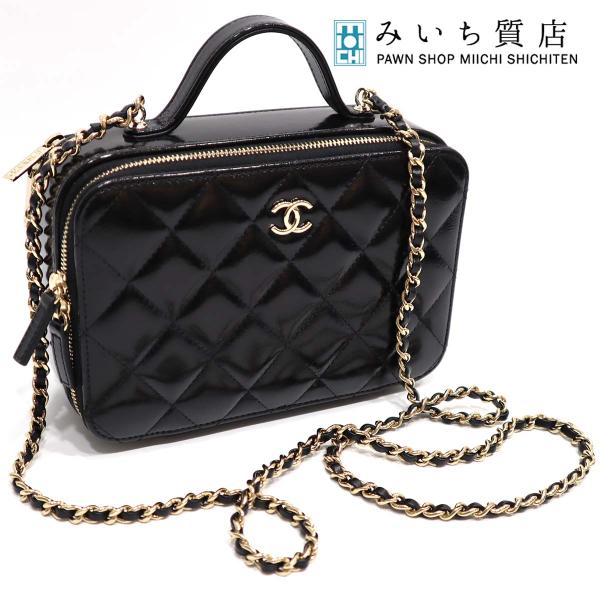 CHANEL ブラックレザー　バニティ シャネル CHANEL バッグ マトラッセ レディース ブランド
