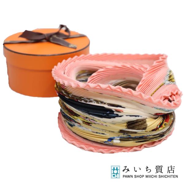 質屋 HERMES エルメス プリーツスカーフ PLAZA DE TOROS 闘牛場 シルク