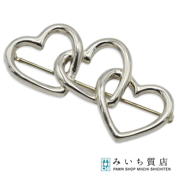 【美品】ティファニー　トリプルハート　ブローチ　シルバー925　希少 miichi78_rc-it9beupulzxg-myol