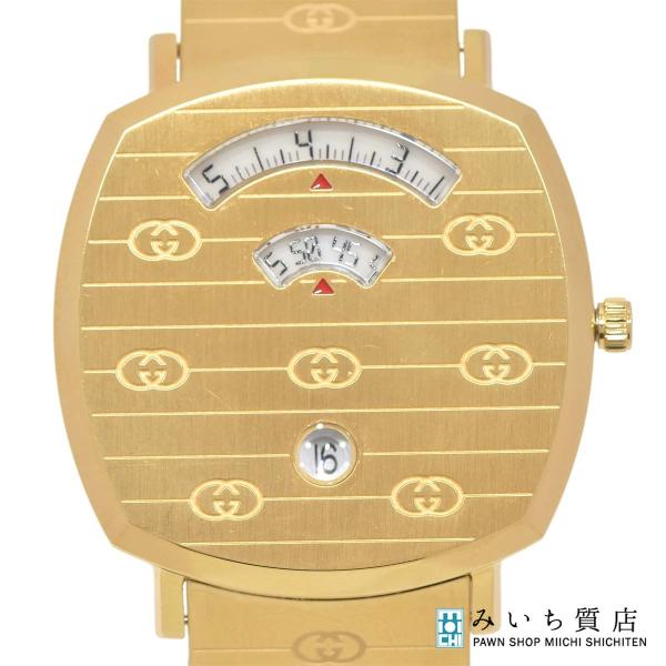 質屋 稼働 動作品 腕時計 GUCCI グッチ 157.3 Grip クォーツ ゴールド 