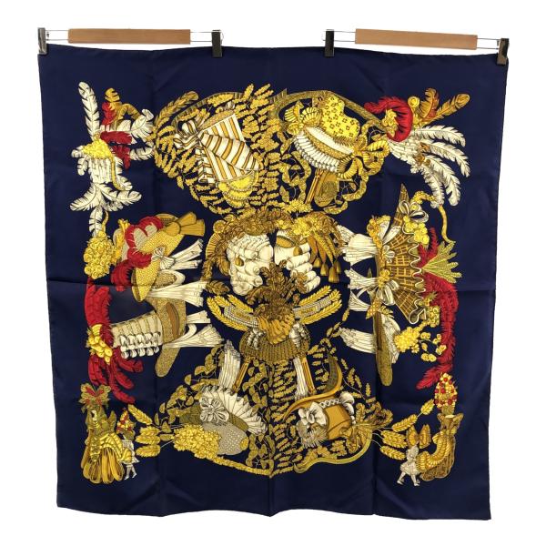 HERMES エルメス　カレ90 chapeau 脱帽　スカーフ　シルク100 miichi78_rc-itbc13sgm0hw-36yh