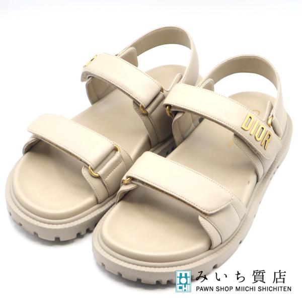 baby DIOR ベージュ ストラップサンダル 質屋 Christian Dior ディオール サンダル Dioract ディオールアクト