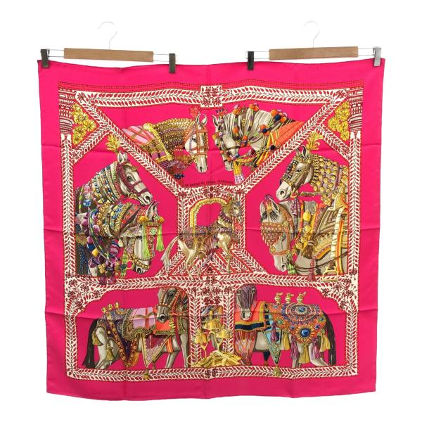 質屋 エルメス HERMES スカーフ カレ90 LA DANSE DU CHEVAL MARWARI