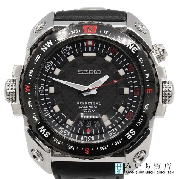 質屋 稼働 腕時計 SEIKO セイコー 6A32-00E0 パーペチュアルカレンダー 