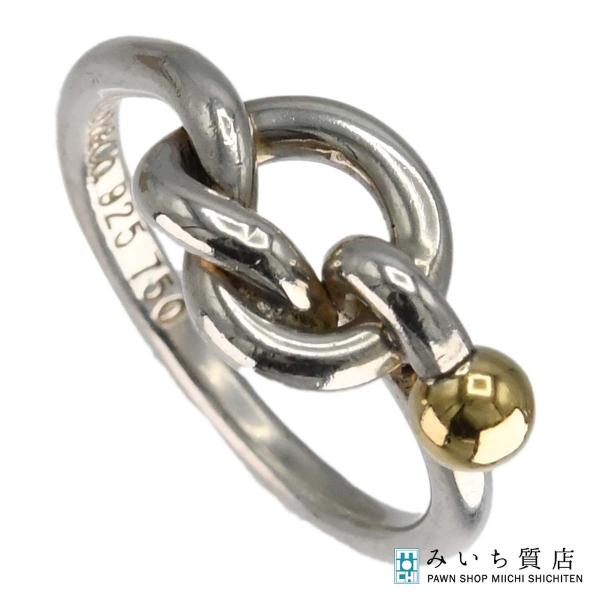 ティファニー ラブノット K18YG シルバー リング ring 指輪 10.5号 総