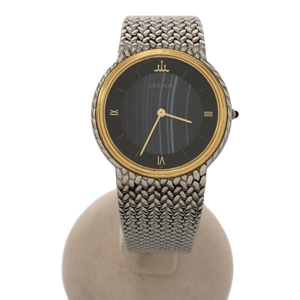 質屋 腕時計 稼働 セイコー クレドール CREDOR 5A74-0230 SS 18KT