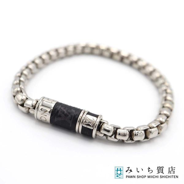 ✨極美品✨ルイヴィトン チェーン モノグラム エクリプス ブレスレット シルバー 質屋 LOUIS VUITTON ルイヴィトン LV M63107 モノグラム