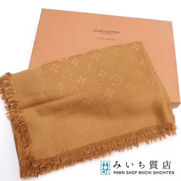 【極美品】ルイヴィトン モノグラム ストール カシミヤ シルク 大判 ルイ・ヴィトン ストール ショール モノグラム ストール 大判 シルク