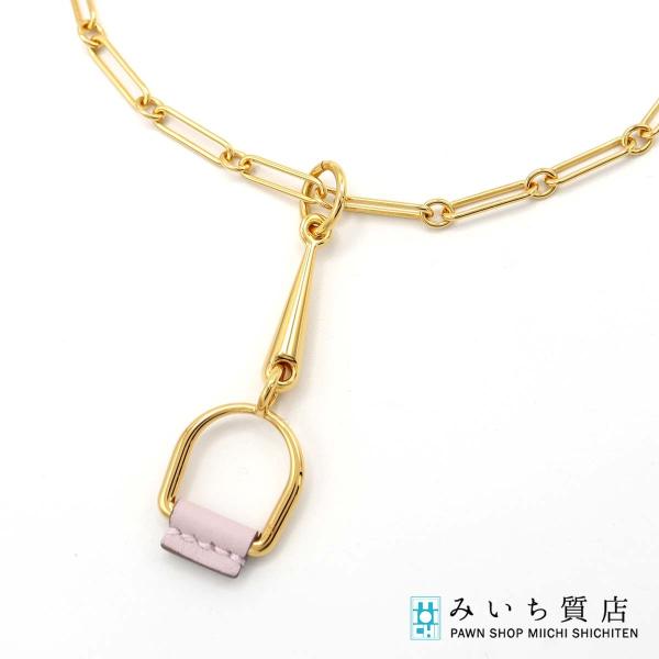 ◇エルメス◇エリタージュ エケストル PM ネックレス ピンクゴールド 13.6 miichi78_rc-itoteoqvbu8u-femm