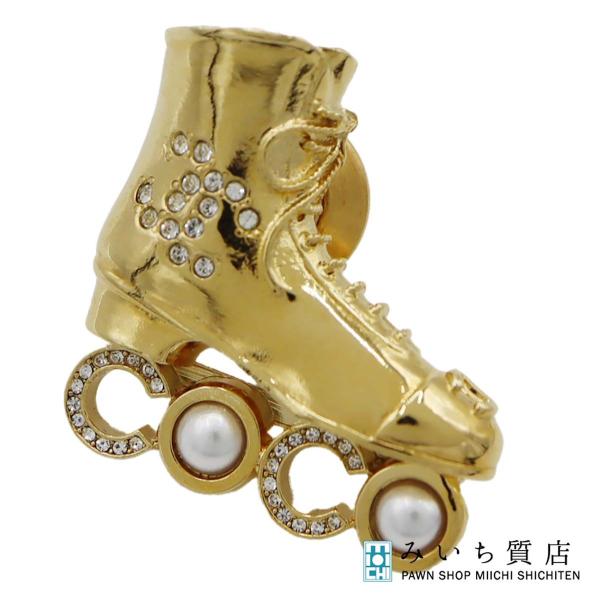 質屋 CHANEL シャネル ローラースケート ブローチ F24 COCO ココマーク