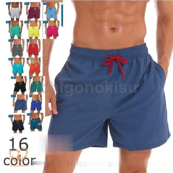 水着 サーフパンツ メンズ 短め 水陸両用 ショートパンツ インナー付き ハーフパンツ ボードショーツ 海パン 速乾 大きいサイズ  夏