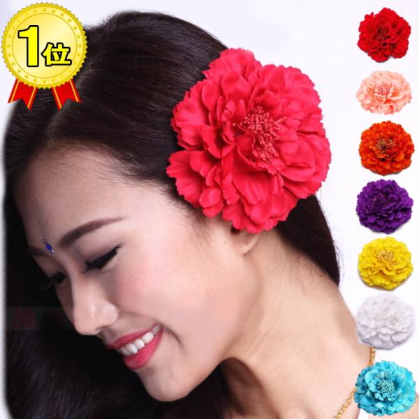 【メール便 送料無料】裏側は、クリップと安全ピンの２way!!コサージュと髪飾り、両方にお使い頂けます。※花との接着面は、金具から布生地に変更されている場合がございます。浴衣や和装、水着やイベント、ダンス、パーティー、使い勝手のいいコサージ...