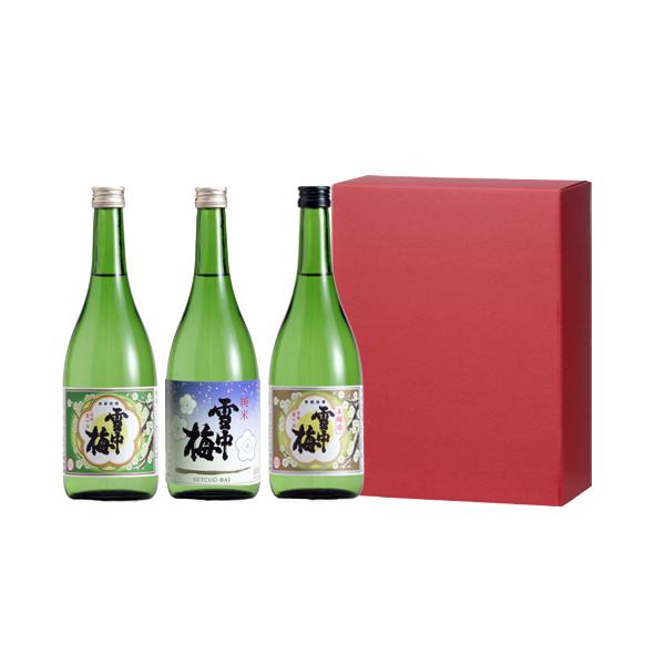 雪中梅飲み比べ！　純米・本醸造・清酒セット　720ｍｌ