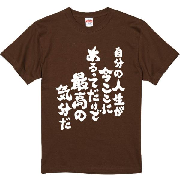 おもしろtシャツ みかん箱 自分の人生が今ここにあるってだけで最高の気分だ 濃色綿生地 ネットミーム パロディ メンズ レディース 半袖