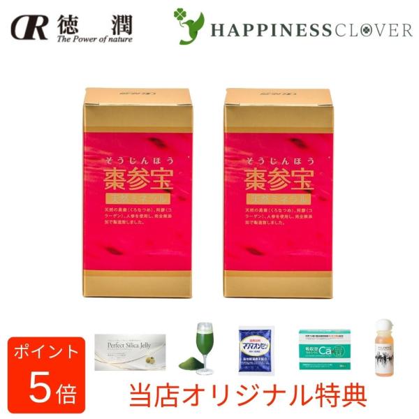 【正規品】棗参宝（そうじんほう）2個セット 妊活 副腎疲労　OD サプリ 徳潤 棗参宝 2個セット 100カプセル そうじんほう 朝鮮人参 阿膠 葉酸