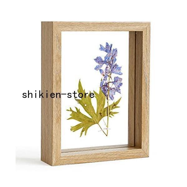 フォトフレーム ハガキサイズ 両面 ガラス 写真立て