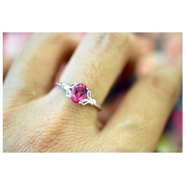 SEIKO JEWELRY 天然ピンクトパーズ ダイヤ Pt900リング 12号