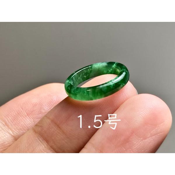 L17-69 ピンキーリング氷種森緑 4.5号 グアテマラ産A貨本翡翠 くりぬき L14-173 ピンキーリング 氷種 深緑 1.5号 天然グアテマラ産 A貨 本翡翠