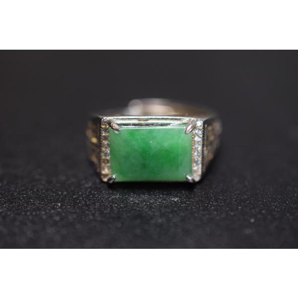 高品質　天然　本翡翠　陽緑　リング　S925 高品質 天然 本翡翠 陽緑 リング S925 天然 本翡翠 A貨 高氷