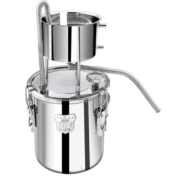 材料：304ステンレス鋼、 美しいデザイン、耐久性、掃除が簡単、さびを防ぐ、耐食性。.せいしゅ、お酒の醸造、ブランデーの醸造、純露の生産、精油、芳香 の抽出などに適しています。飛行機で荷物を輸送， 注文を受けてから2日以内に商品を発送し、8...