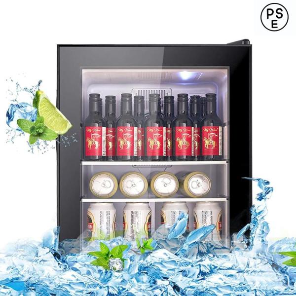 【Envíntor ミニ冷蔵庫 黒】 冷蔵庫ミニ 40L 飲料冷蔵庫ガラスのドア 小型冷蔵庫 110v 飲料用