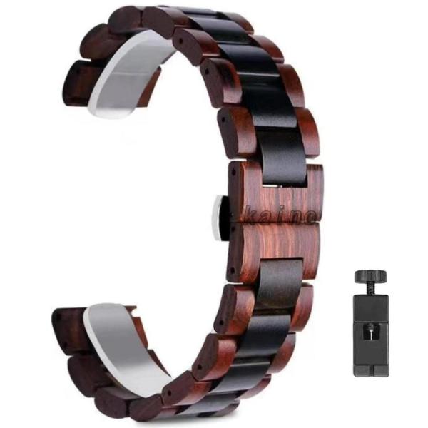 【高品質の天然木素材】: この時計バンドは高品質の天然木から作られ、塗料や化学薬品は使用していません。各時計バンドは独自の美しい木目があり、お客様のお気に入りになるでしょう。春、夏、秋、冬に適しています。【アンティークな木の風合い】使い込む...