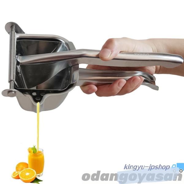 製品重量:394g 外寸 :8.5×22.5×7.5cm 高品質304ステンレス鋼を採用し、丈夫で耐久性があり、腐食に強く、錆びず、水洗いも可能になります。錆びつけませんので、長時間使用することにもご安心できます。 レモンやライムなど小さい...