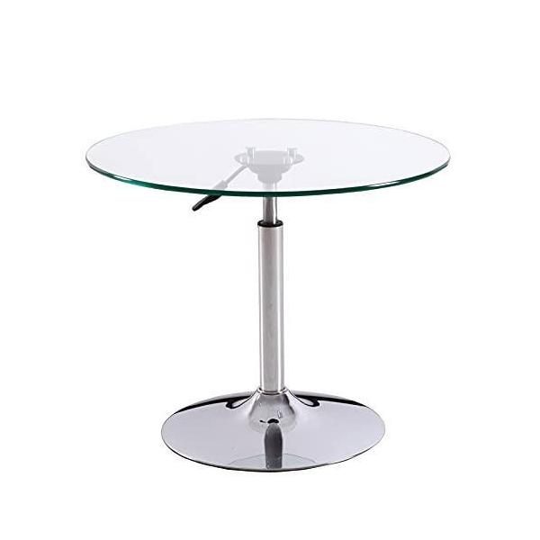 【組み立てが必要】材質: ガラスデスクトップ+金属, 寸法: 幅×60/70CM奥行×60/70CM高さ65-93CM, 色: 写真が示すように【関数】ソファサイドテーブル、新聞テーブル、小さなコーヒーテーブルとしても使え、とても便利で実用...