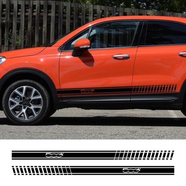 スタイリングステッカー◆デカール フィアット FIAT500X 12カラー ロングサイドストライプデカール 外装ドレスアップ mo1