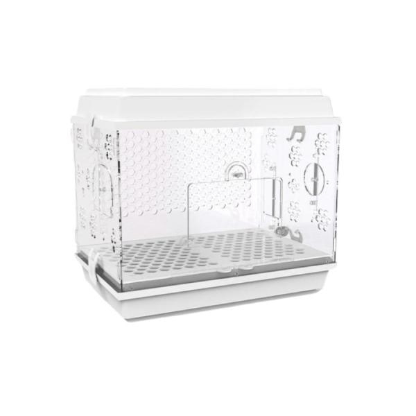 材質：アクリルサイズ：47*30*42.5cm【セット】ケージ本体、自動給餌器x1、自動給水器x1、止まり木x2、などで構成されています。簡単分離のデザインので、お手入れ時には、取り外し可能なボトムトレー楽に分離できて、スッキリと洗う事も可...