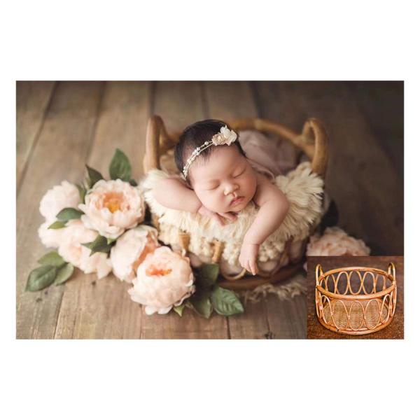 オススメ：写真館はもちろん、自宅でもお赤ちゃんの誕生を祝うために素敵な記念写真を取れますよ。赤ちゃんに豊富なポーズを取ることができる、赤ちゃんをもっと可愛らしく見せることができますよ！天然の籐製の手編みを采用しています。とても綺麗で、特に森...