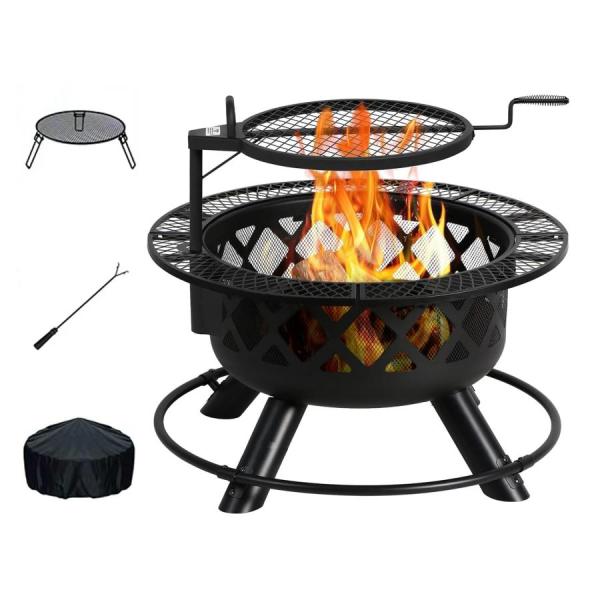 大型360度回転グリル付き焚き火台は買いか？