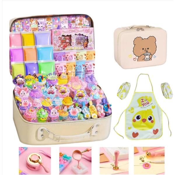 お子様の手先の器用さを育成：スマホやタブレットから離れ、DIY活動を通じて手先の器用さと創造力を向上させ、楽しみながら成長を促します。豊富な付属品と多彩な遊び方：セットにはクリーム粘土、火漆印章などの多彩な遊び方が含まれ、16種類または20...