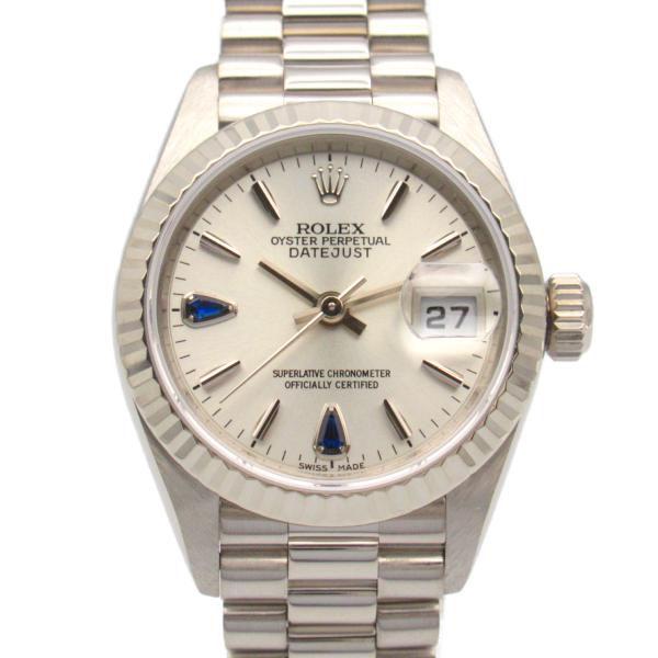 ロレックス ROLEX デイトジャスト 20Pダイヤベゼル/10Pダイヤ NP 腕時計 時計 K18WG（ホワイトゴールド） ステンレススチール ダイヤモンド / K18WG（ホワイトゴールド） / ステンレススチール メンズ レディース グレー系 / シルバー系 278344RBR 【中古】 ROLEX（ロレックス） デイトジャスト 10Pダイヤ ランダム番 ブランド
