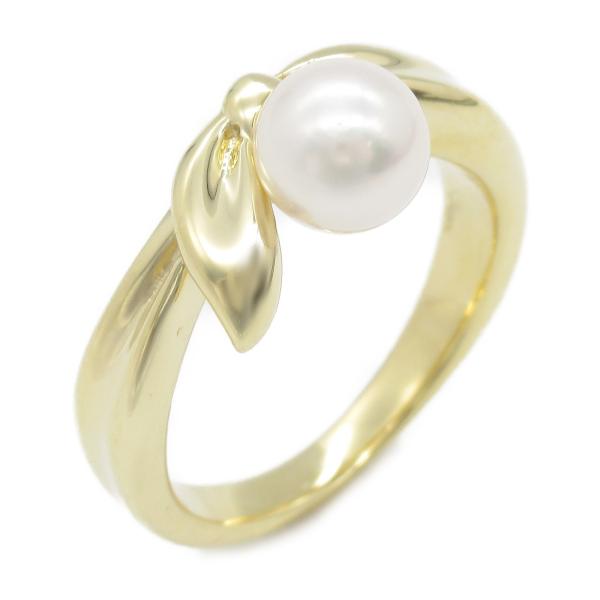 ミキモト パール リング ブランドオフ MIKIMOTO K18（イエローゴールド 