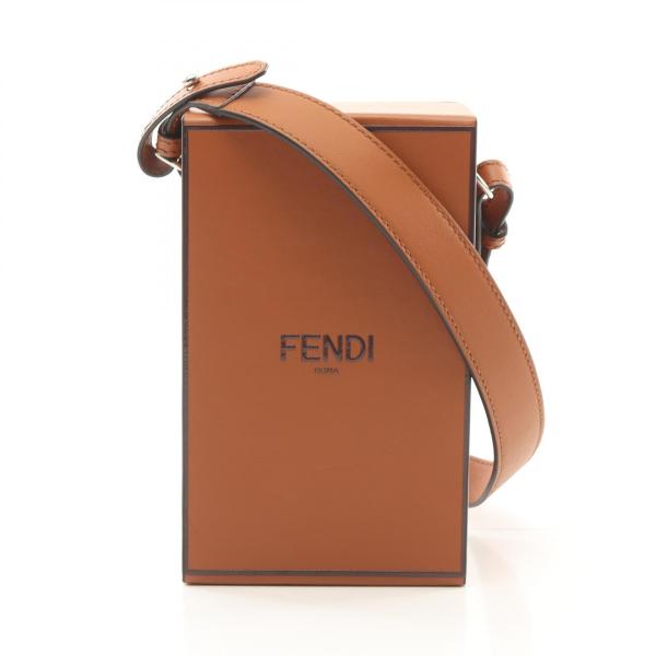 ⭐良品⭐FENDI レザーBOX型 ハンドバッグ FENDI フェンディ ボックス ブランドオフ レザー ショルダー