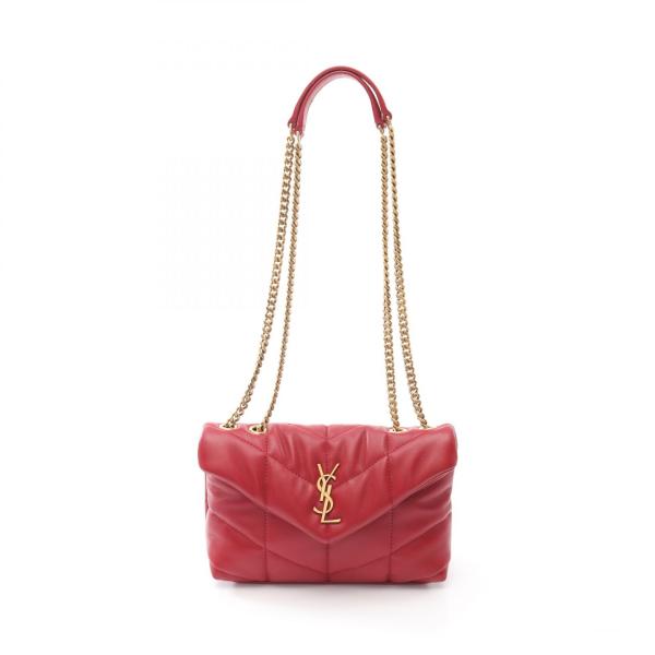 ●極美品　サンローラン　パファー スモール　ラムスキン　ショルダー　レザー サンローラン パファー トイバッグ ブランドオフ SAINT LAURENT レザー