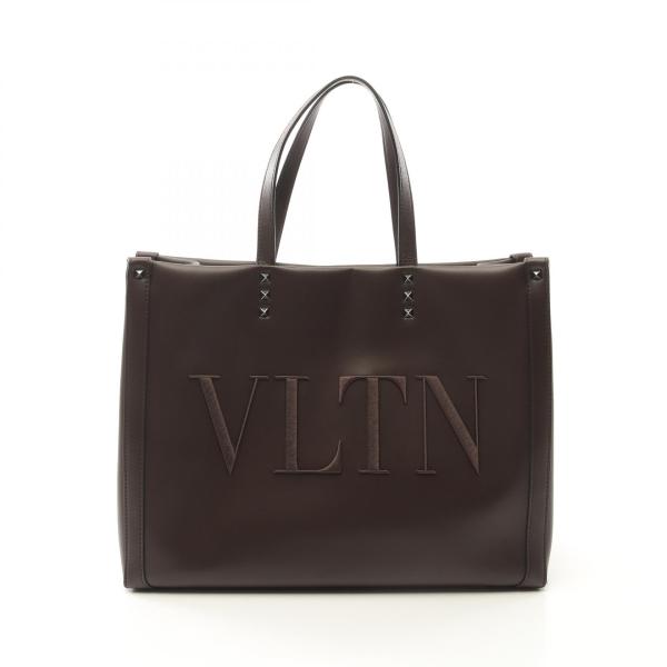 ヴァレンチノ VLTNロゴ ブランドオフ Valentino レザー トートバッグ