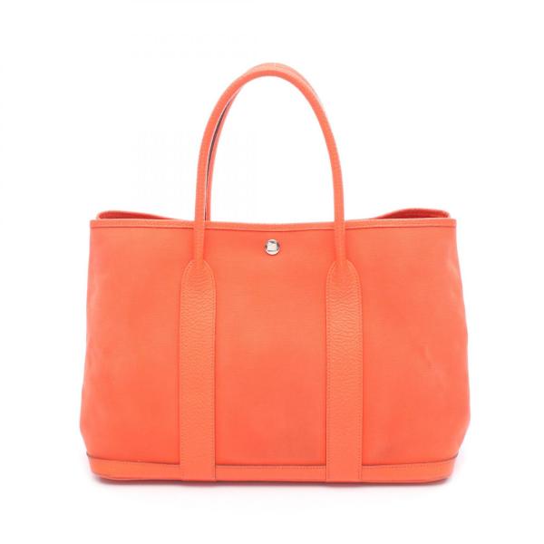 HERMES エルメス ガーデンパーティPM ブランドオフ キャンバス トート