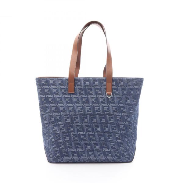 Fendi FFロゴ キャンバス ハンドバッグ FENDI（フェンディ） FFショッピングバッグ ミディアム ブランドオフ