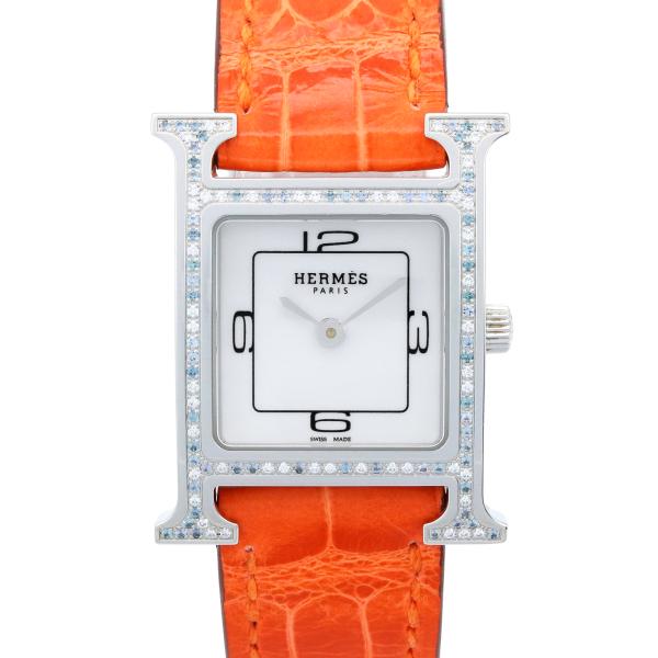 【超美品】エルメス　腕時計 HERMES（エルメス） Hウォッチ ダイヤベゼル ブランドオフ ステンレス