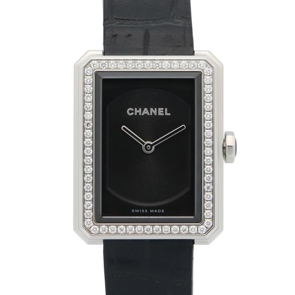 シャネル CHANEL ボーイフレンド 腕時計 時計 ステンレススチール ダイヤモンド クロコ革 レディース ブラック系 H6586 【中古】 CHANEL（シャネル） ボーイフレンド ブランドオフ ステンレススチール