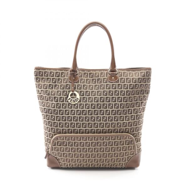 極美品 フェンディ ポーチ ペンケース ズッカ ズッキーノ キャンバス ベージュ FENDI フェンディ ポーチ 小物入れ キャンバス ズッキーノ FF ベージュ