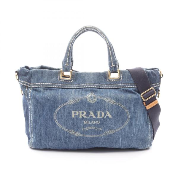 【PRADA プラダ】カナパ　トート　ショルダーバッグ　デニム PRADA プラダ カナパ ショルダーバッグ トート バッグ デニム (PRADA