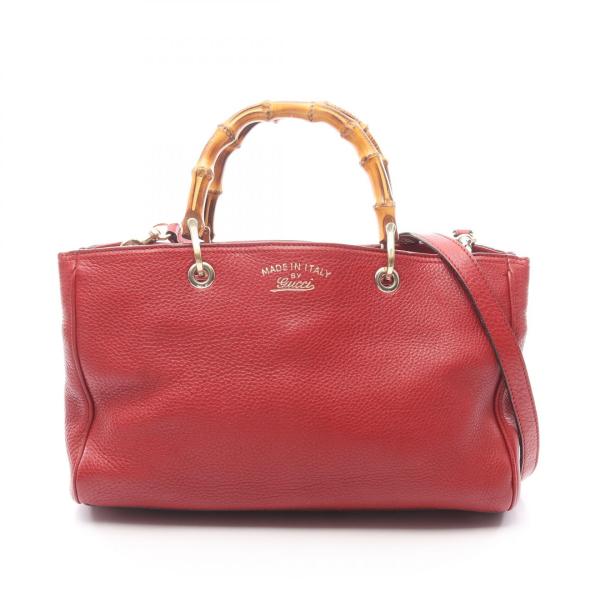 GUCCI（グッチ） バンブー ショッパー ミディアム ブランドオフ レザー